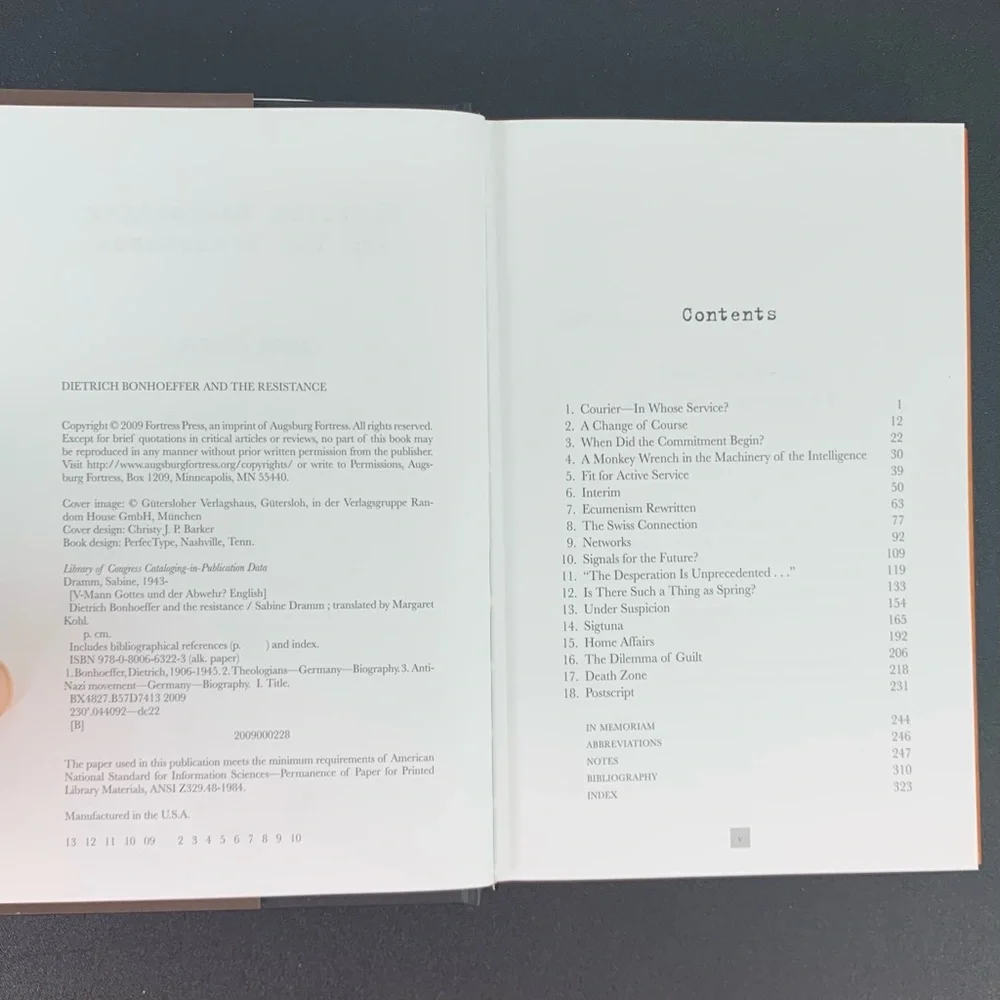Dietrich Bonhoeffer and the Resistance by Sabine Dramm. 2009.